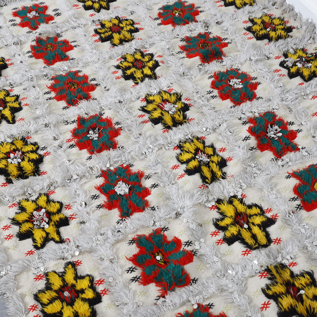 Wedding Blanket 7.3×4.6 Ft – Moroccan Handira Wool