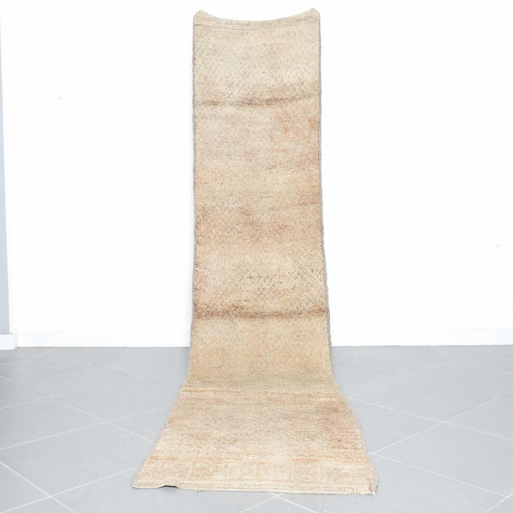 Beni Mguild Runner 12.0×2.6 ft – Handmade Vintage Moroccan Wool Rug