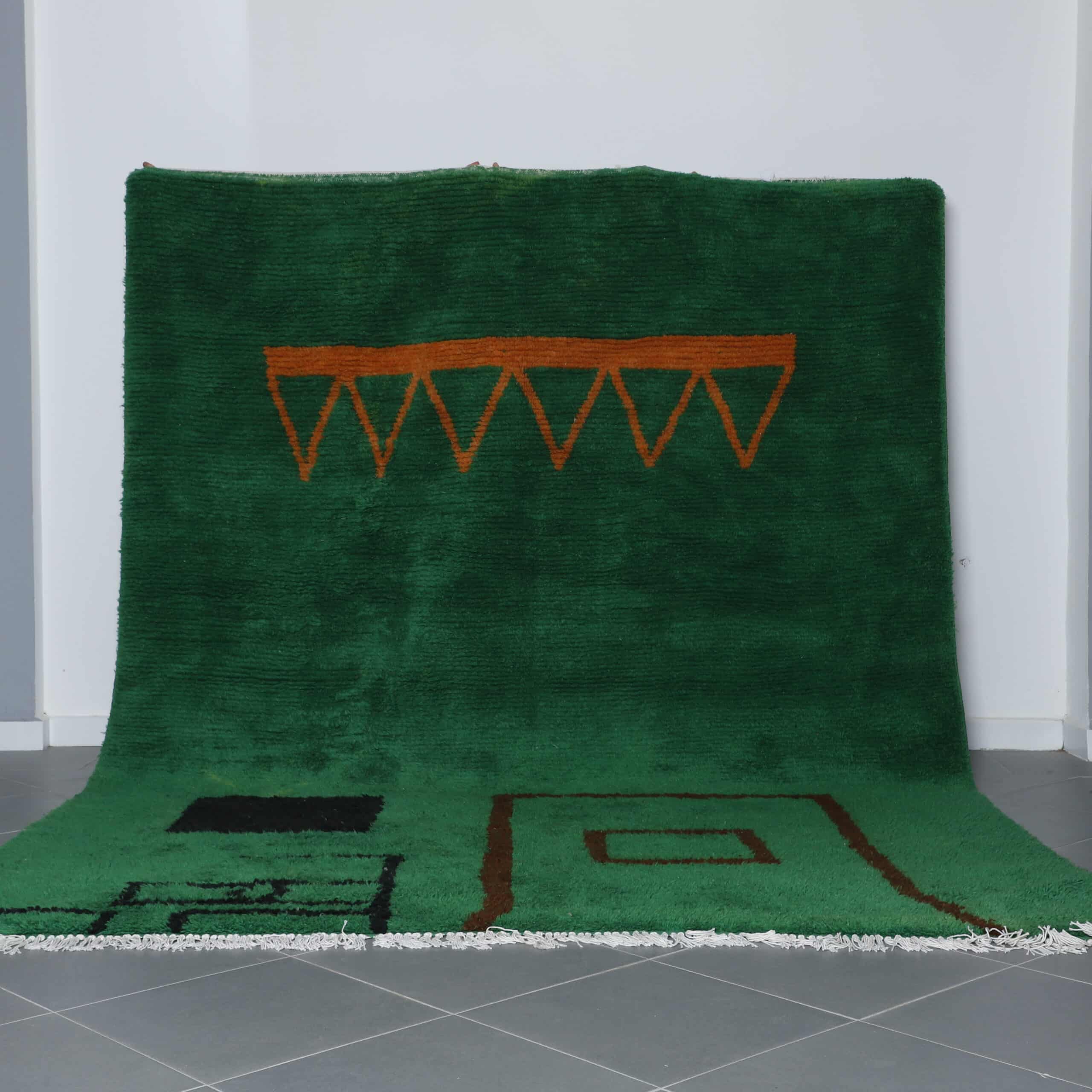 Bold Moroccan Rug with Abstract Motifs