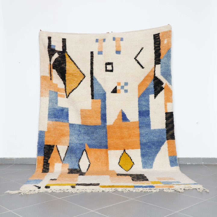Boujaad Carpet 6.2×5.2 Ft – Handmade Moroccan Wool Rug