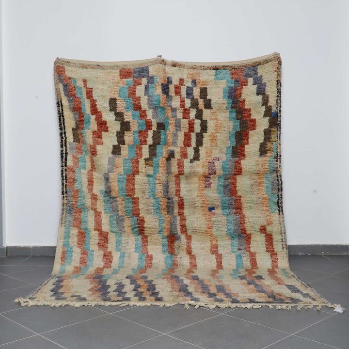 Boujaad Rug 9.5×6.9 Ft – Handwoven Moroccan Carpet