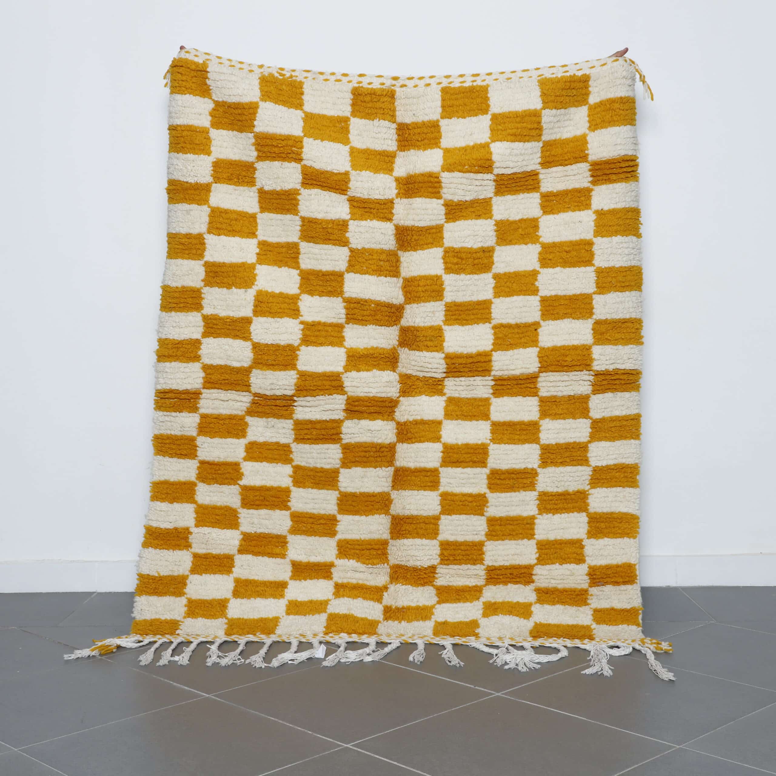 Checkered Beni Ouarain Rug 6×5 Ft