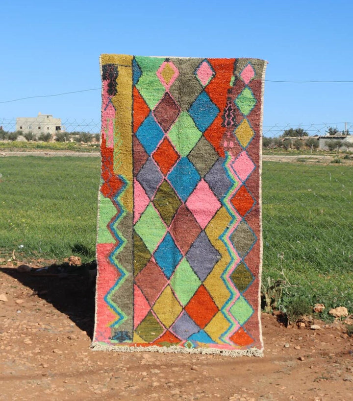 Colorful Moroccan Abstract Rug