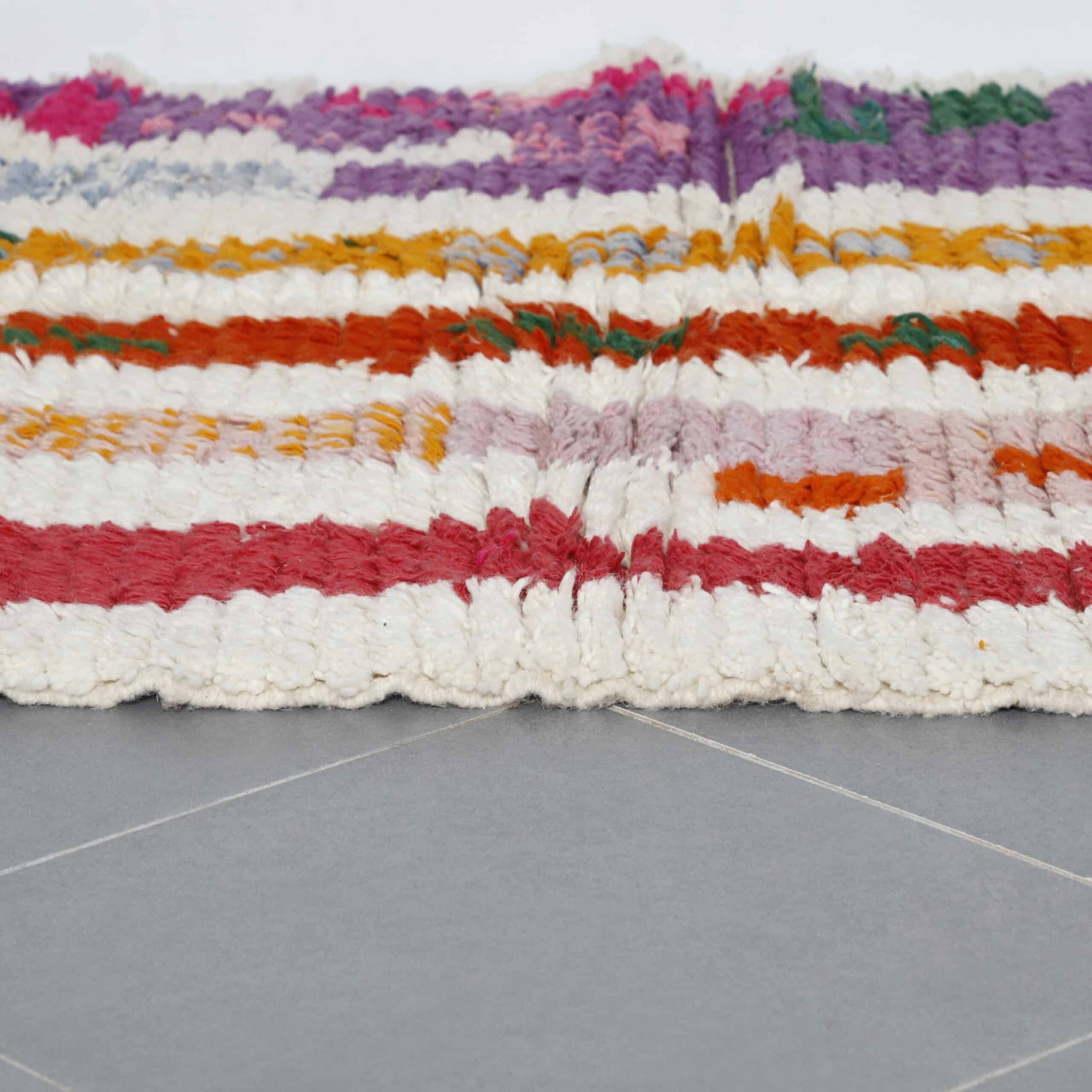  Colorful Moroccan Azilal Rug 200cm x 150cm – Wool Abstract Carpet