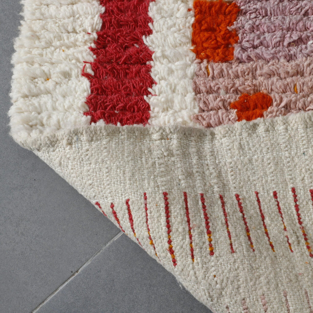  Colorful Moroccan Azilal Rug Wool Abstract Carpet