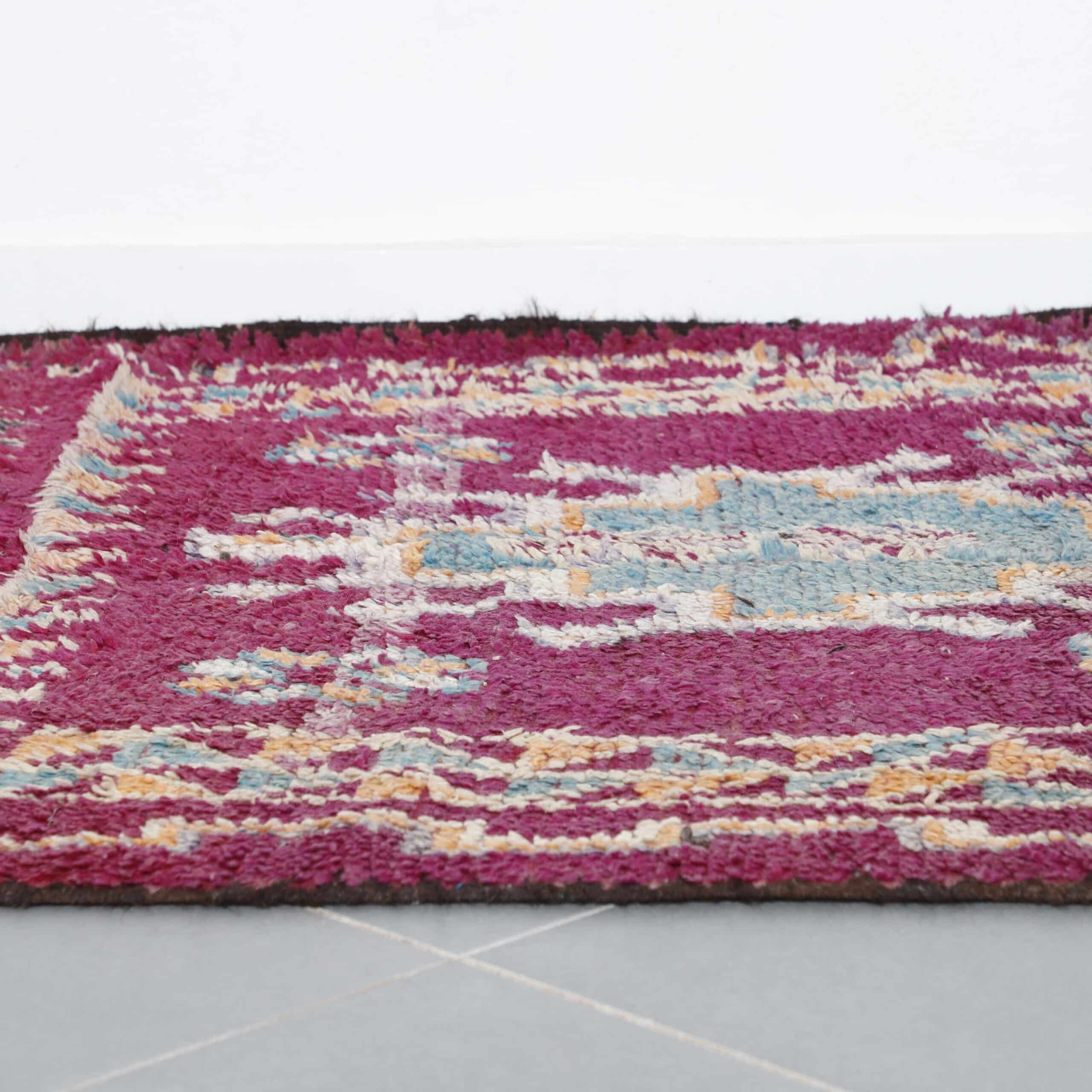 Large Handmade Colorful Moroccan Boujaad Rug 235cm x 146cm – Vibrant Wool Carpet