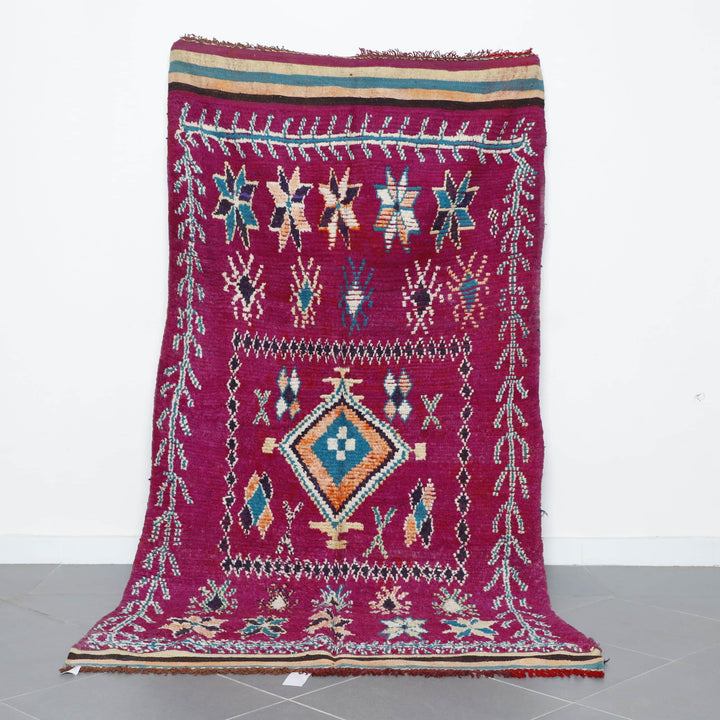 Large Handmade Colorful Moroccan Berber Rug 270cm x 140cm – Authentic Wool Carpet