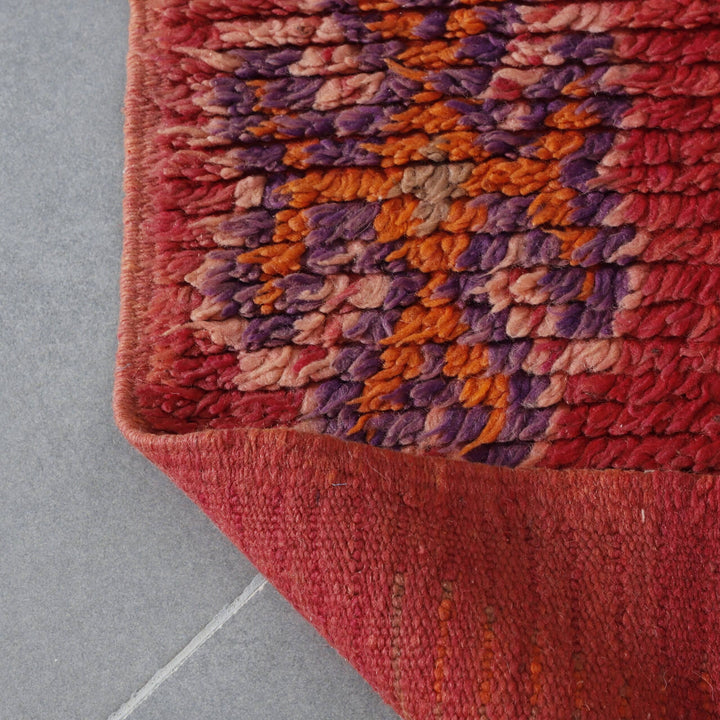 Moroccan Berber Rug 154cm x 103cm – Handwoven Red Wool Carpet