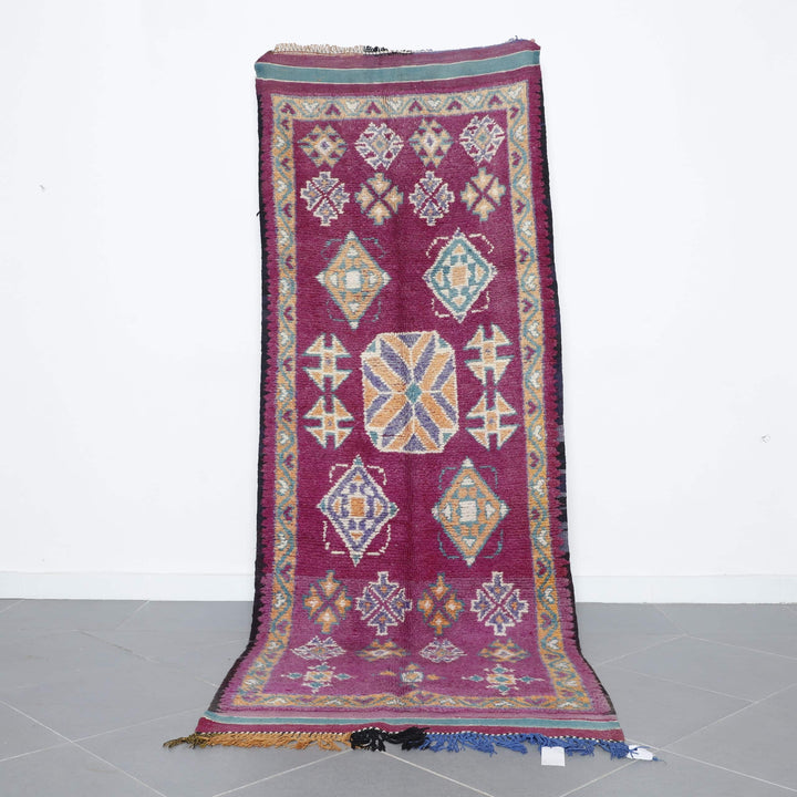 Large Handmade Moroccan Berber Rug 295cm x 107cm – Traditional Wool Carpet