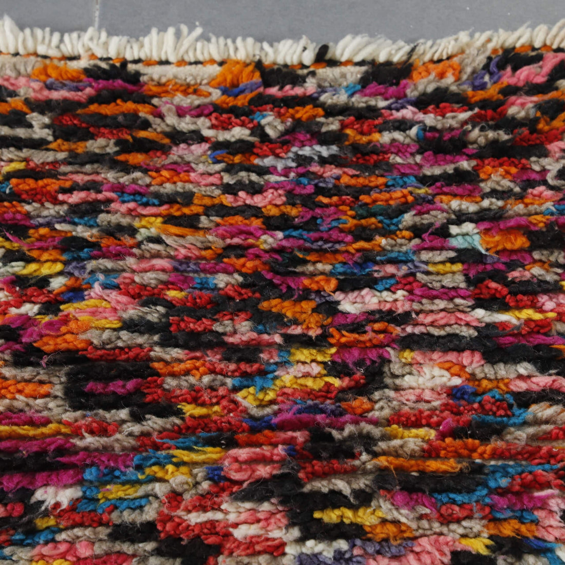 Handmade Colorful Moroccan Azilal Runner Rug 170cm x 48cm – Vibrant Wool Hallway Carpet