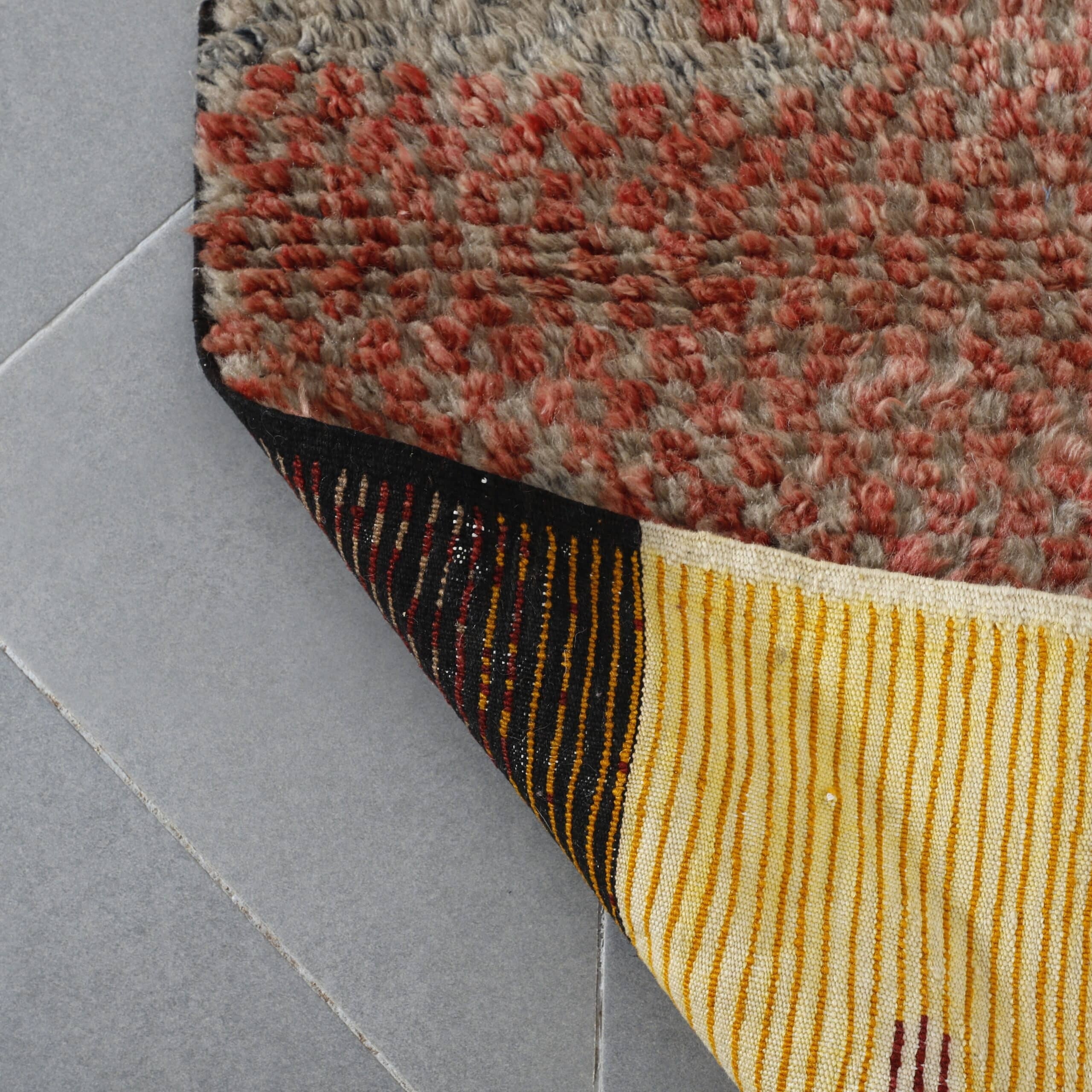 Handmade Abstract Moroccan Rug 164cm x 70cm – Modern Wool Runner