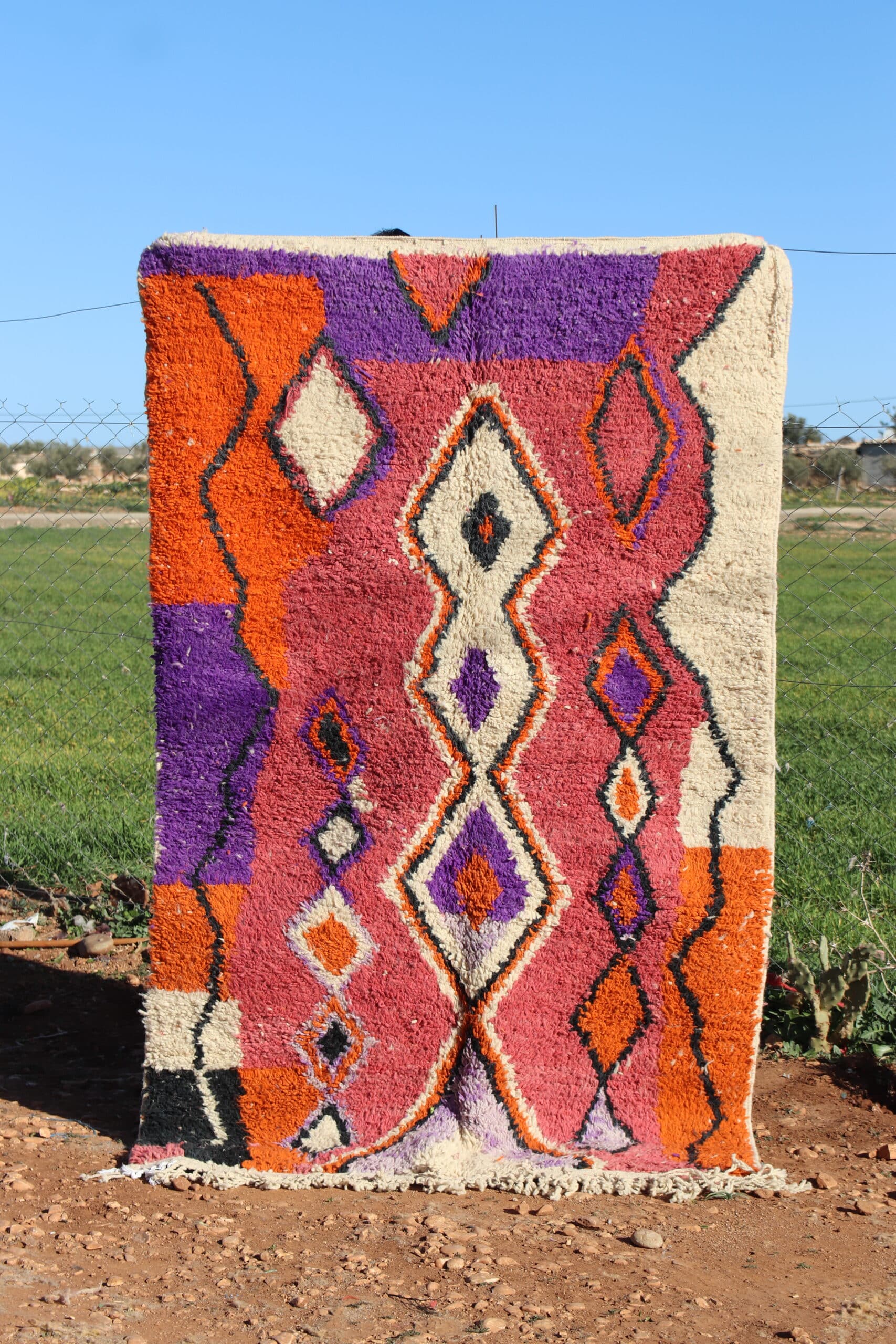 Handmade Moroccan Abstract Handmade Rug