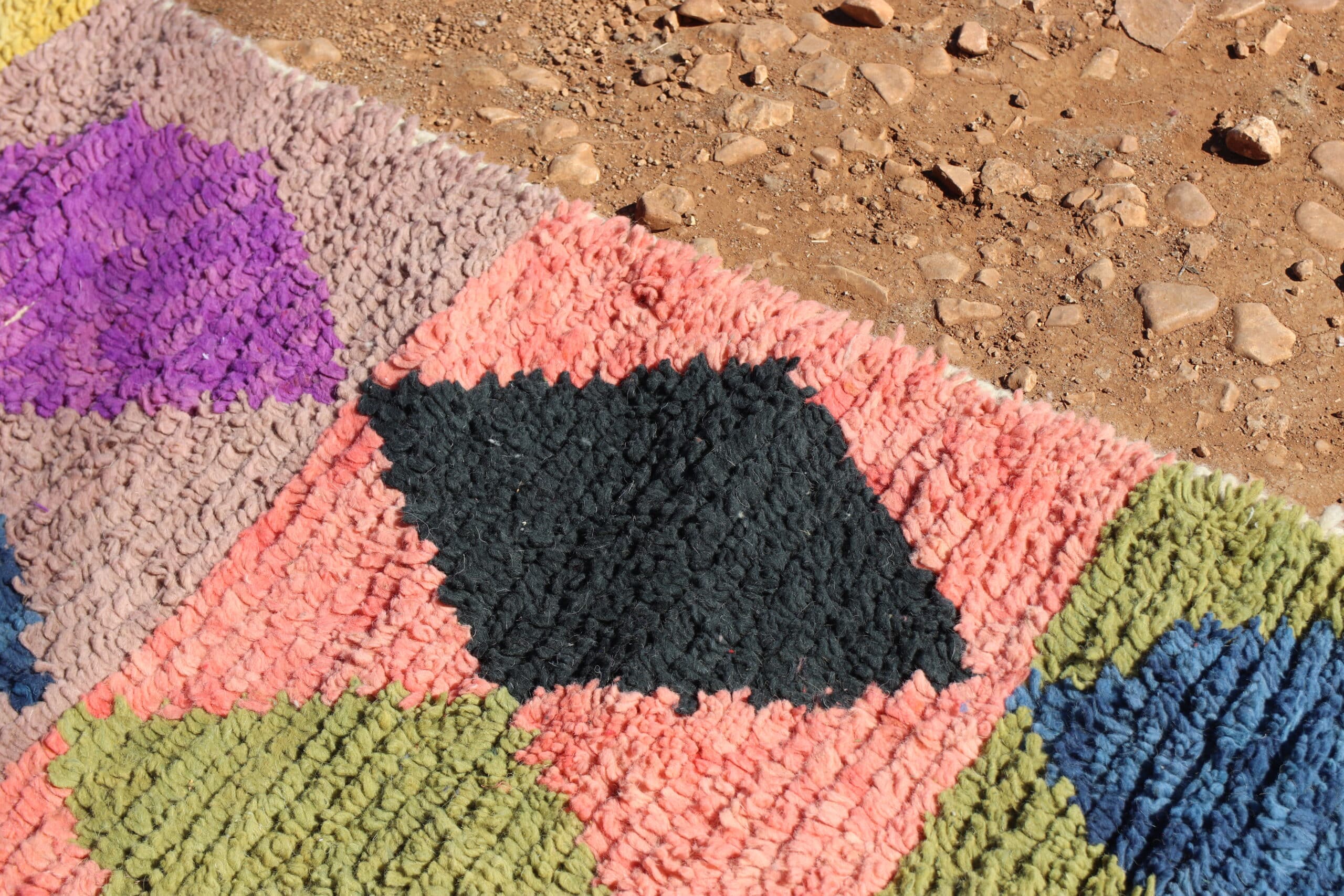 Handmade Moroccan Abstract Runner Rug 