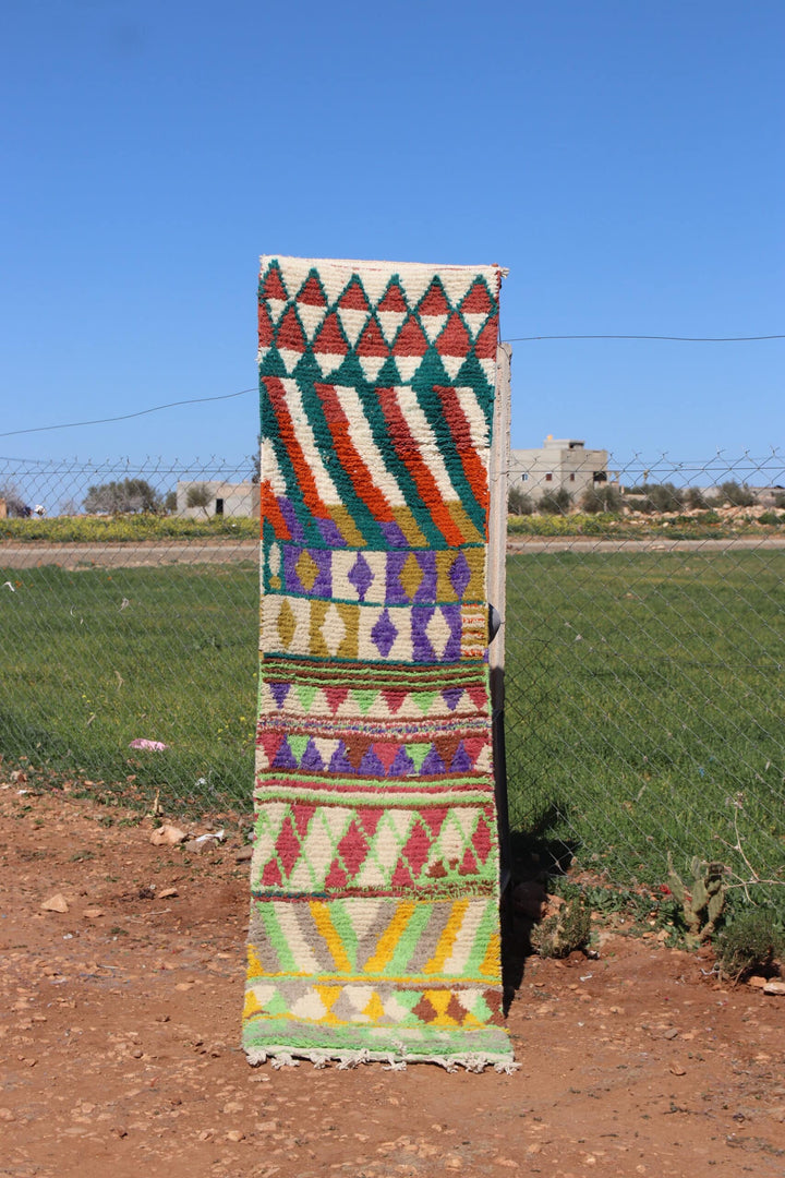 Handmade Moroccan Berber Long Runner Rug