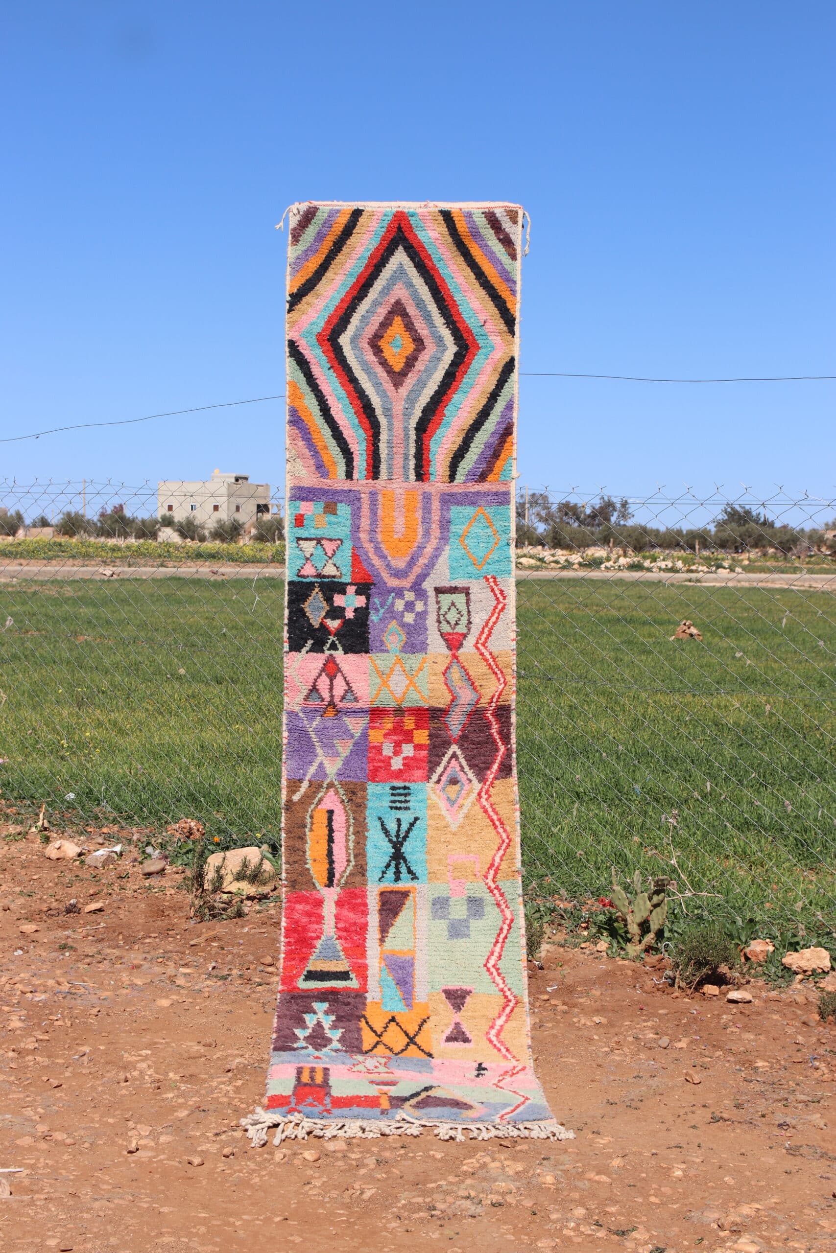Handmade Moroccan Berber Outdoor Runner Rug