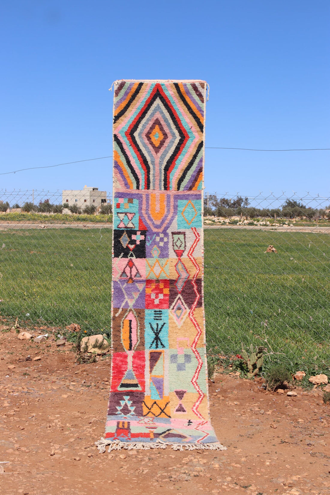 Handmade Moroccan Berber Outdoor Runner Rug