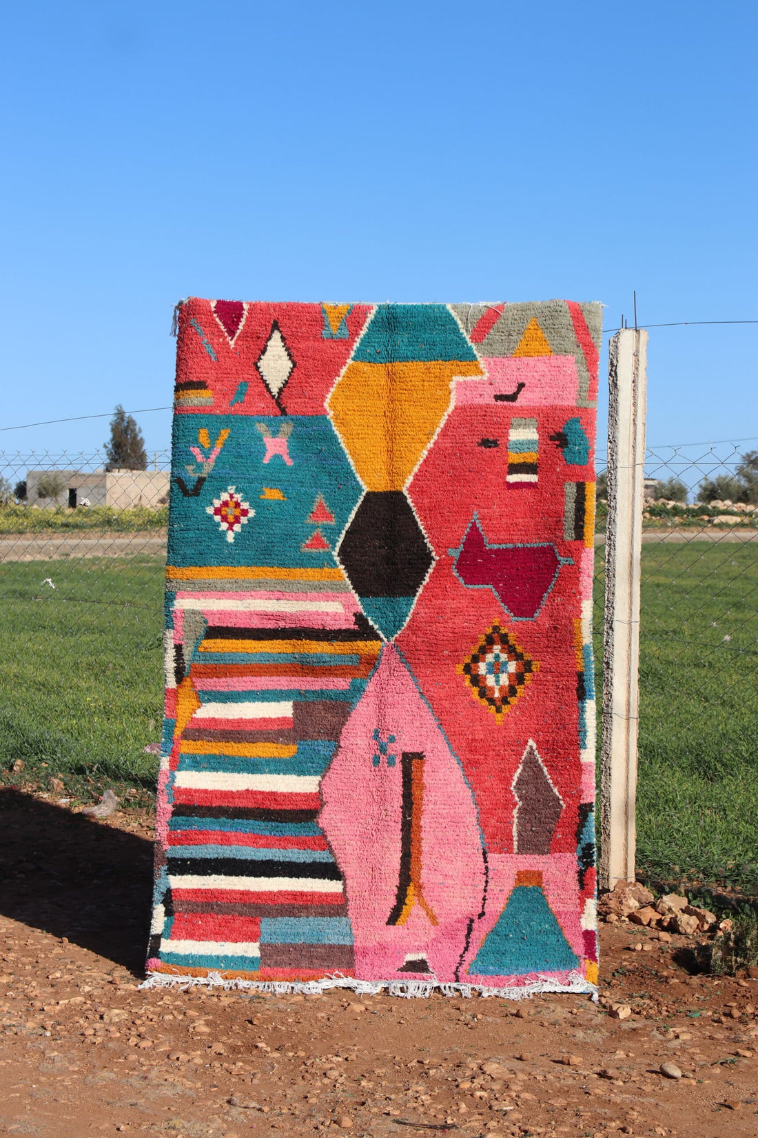 Handmade Moroccan Contemporary Abstract Rug
