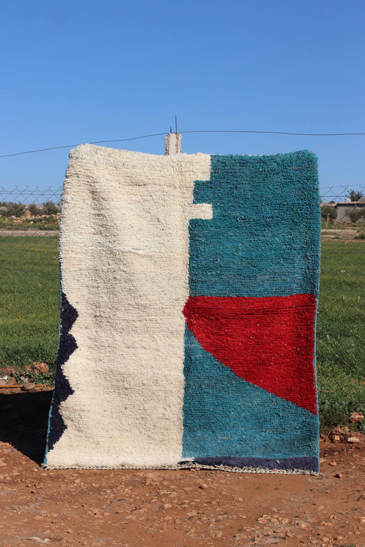 Handmade Moroccan Luxury Abstract Rug