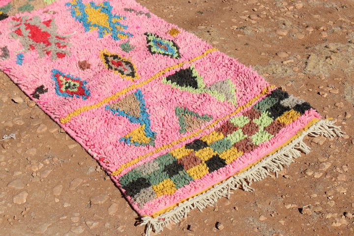 Handmade Pink Runner Rug - image 2