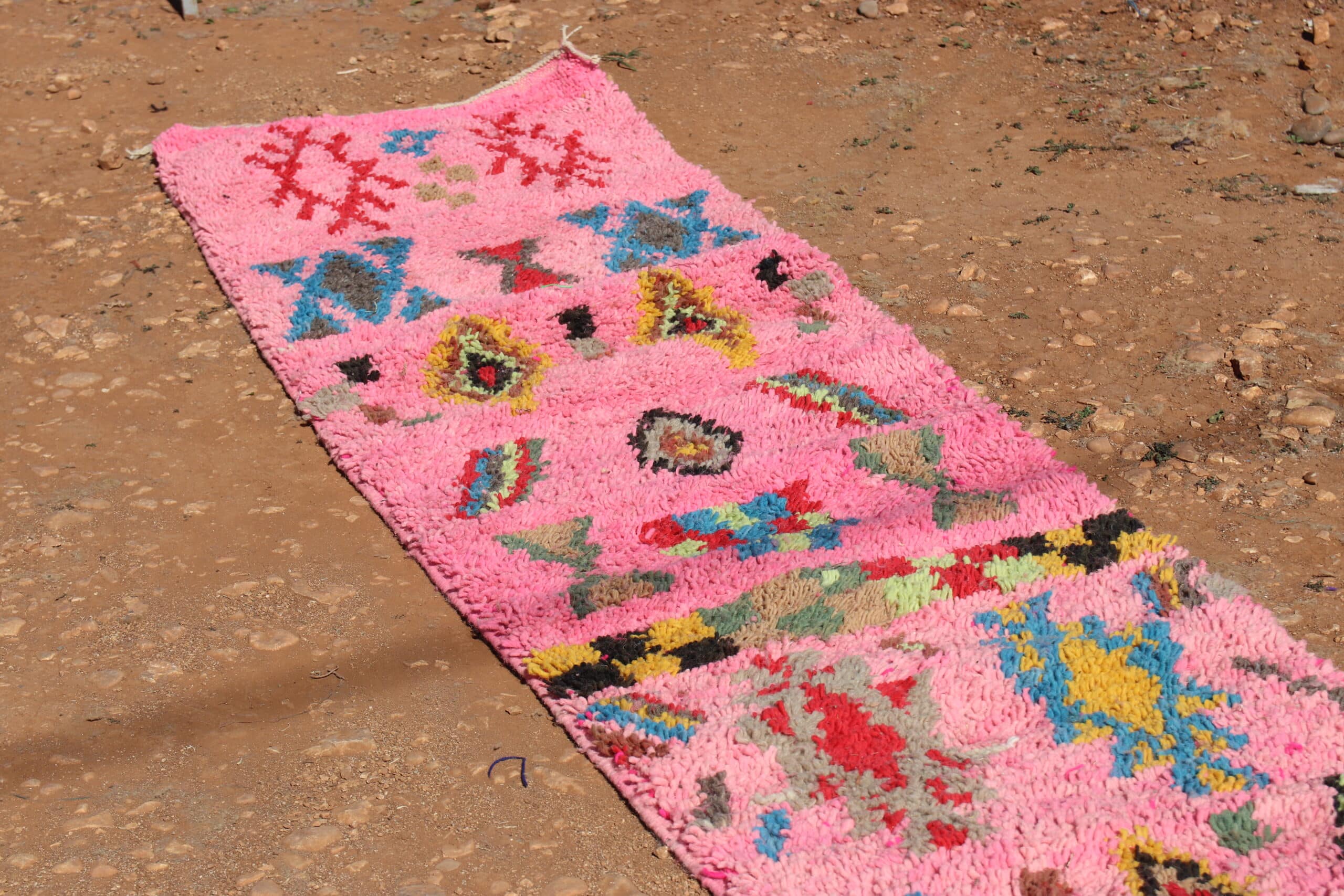 Handmade Pink Runner Rug - image 3
