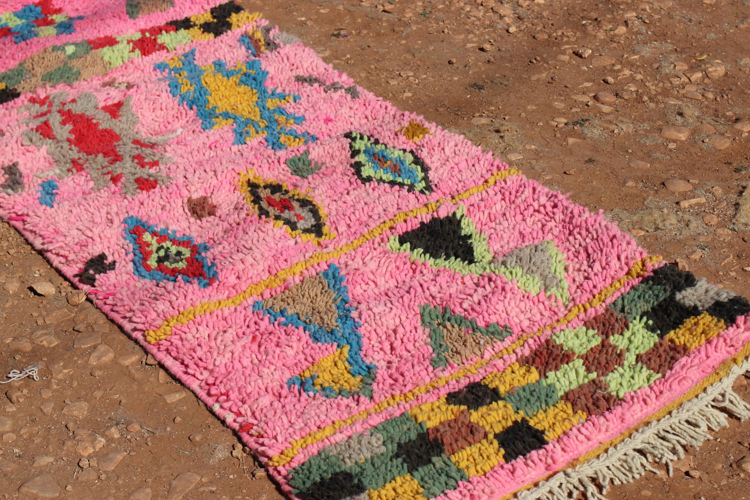 Handmade Pink Runner Rug - image 4