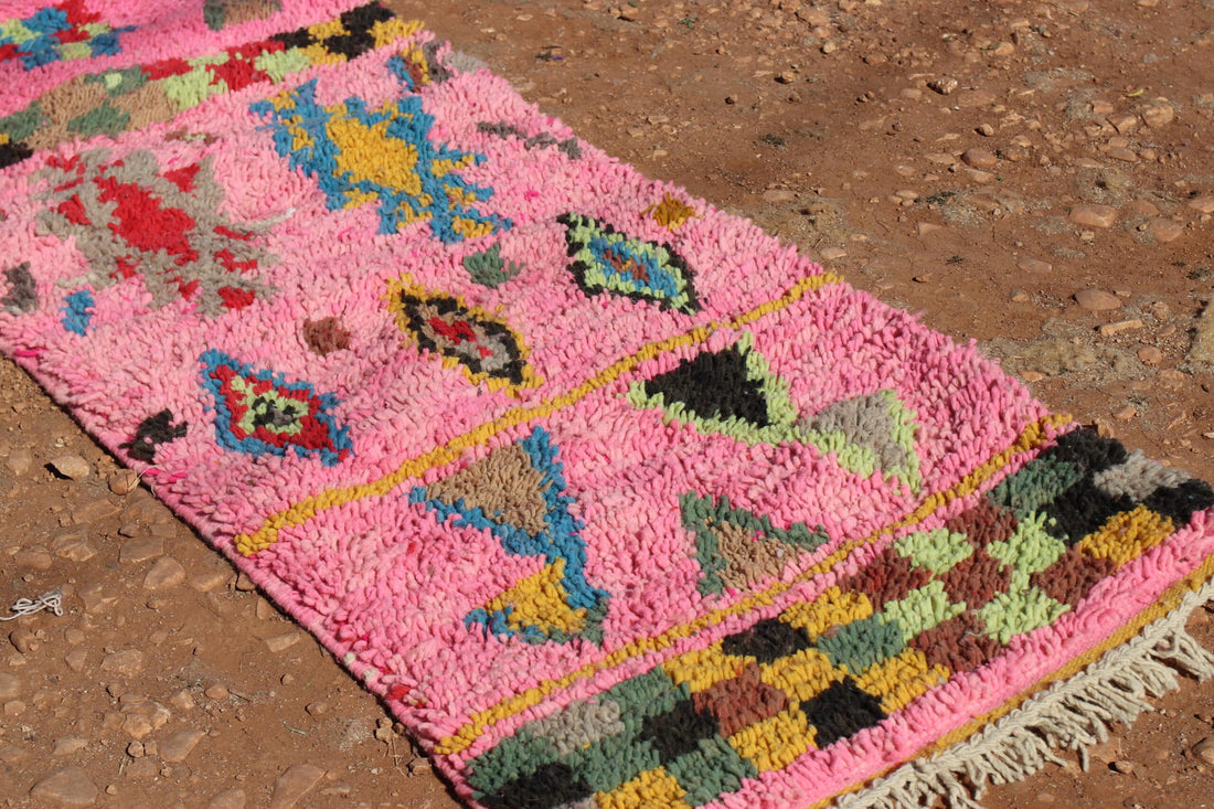 Handmade Pink Runner Rug - image 4