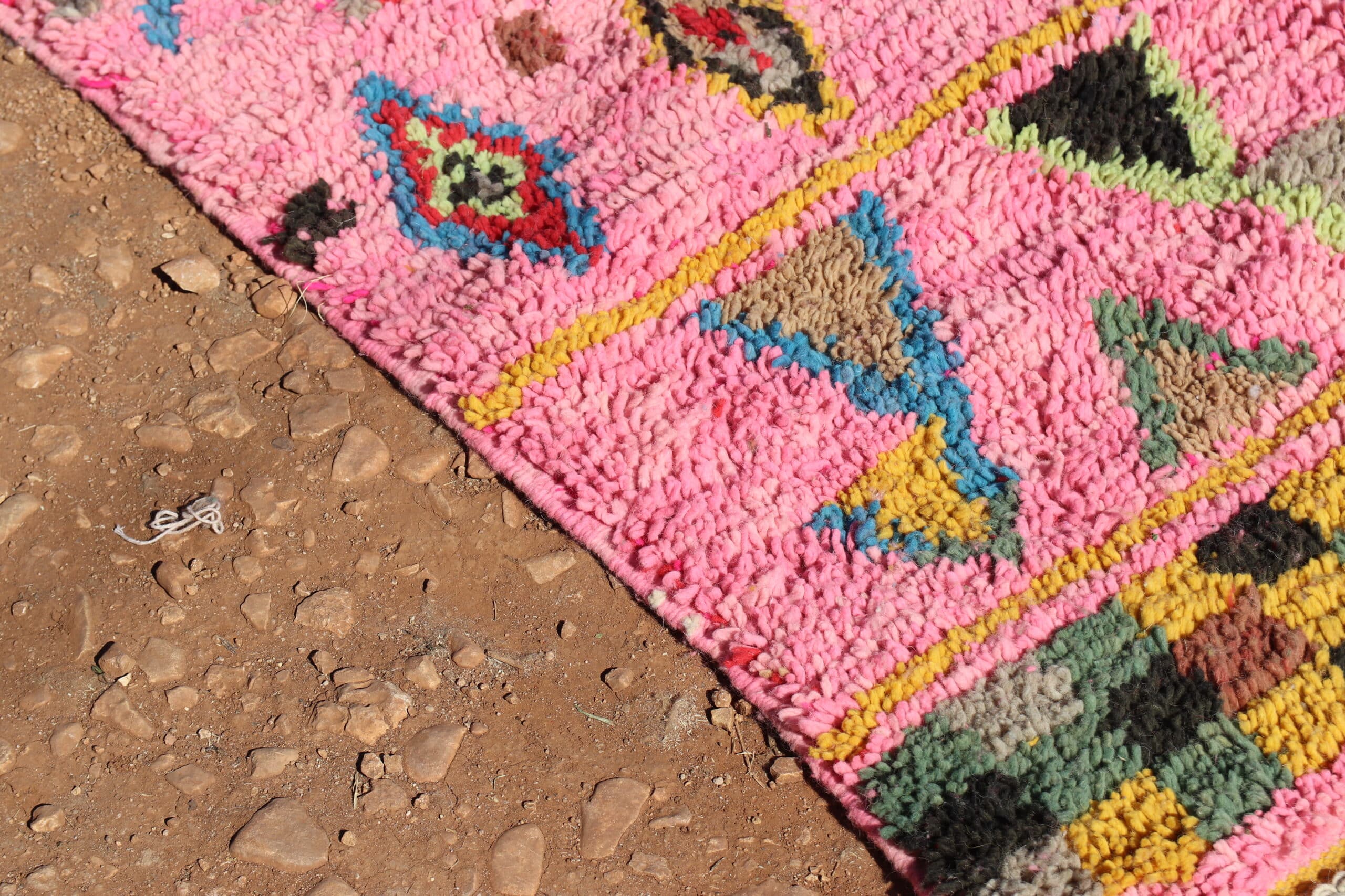 Handmade Pink Runner Rug - image 5