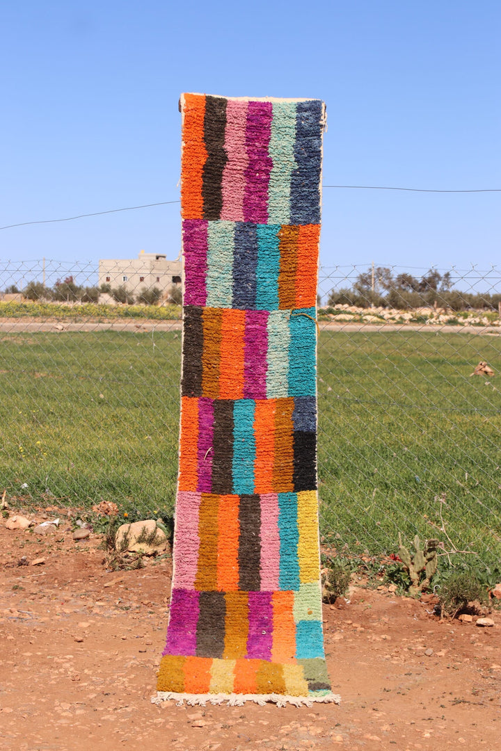 Abstract Moroccan Runner Rug