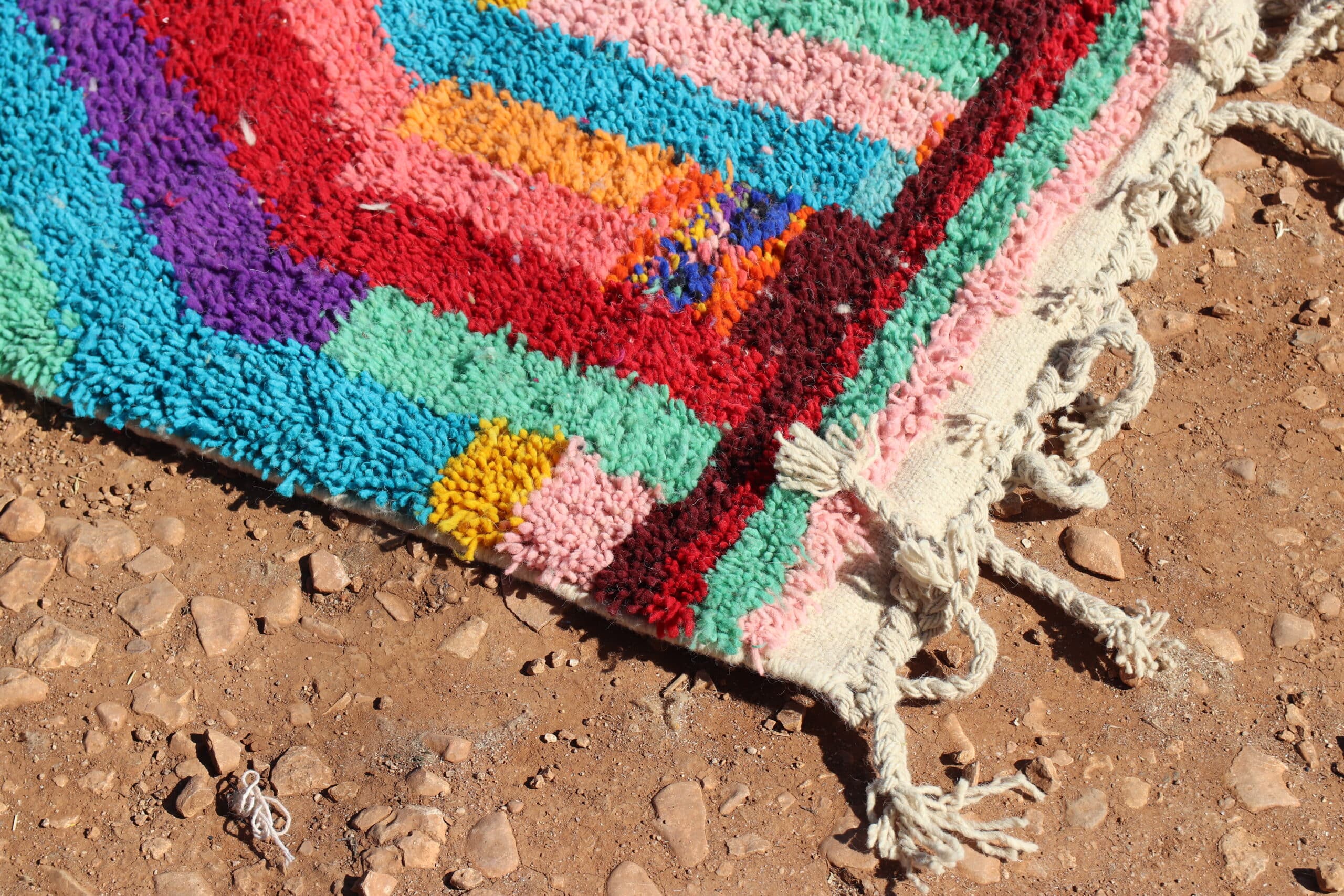 Handcrafted Colorful Runner Rug - image 2