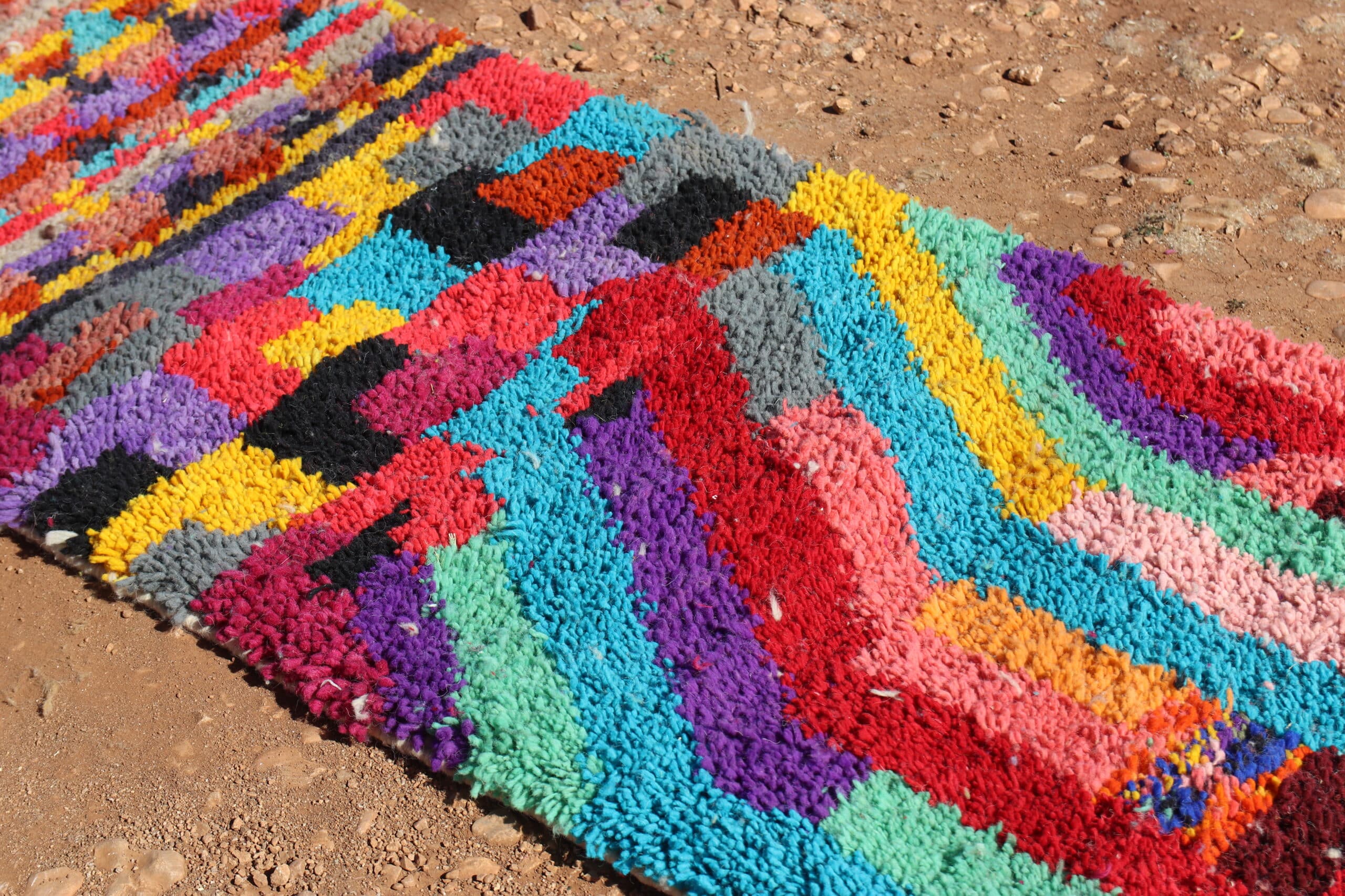 Handcrafted Colorful Runner Rug - image 4