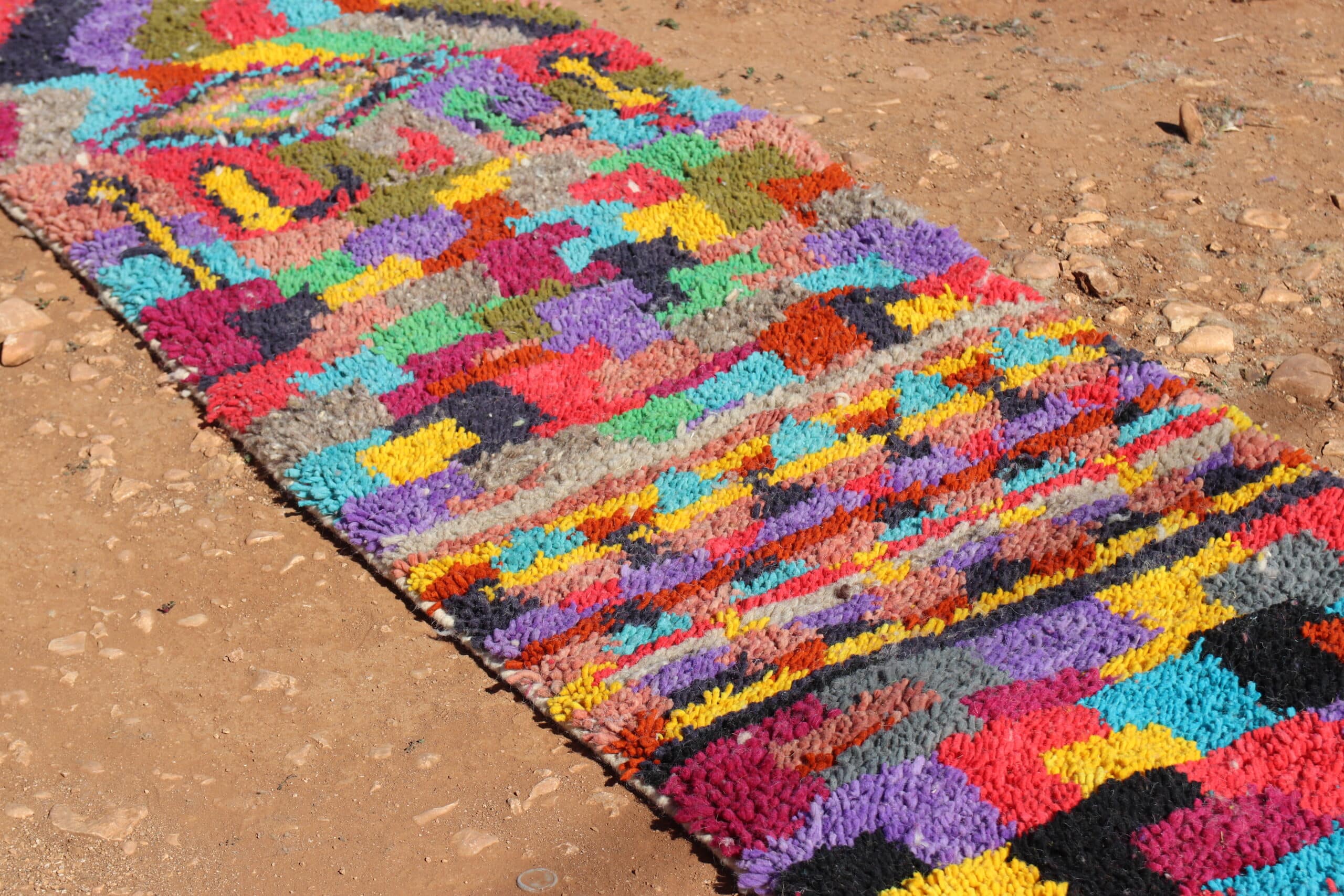 Handcrafted Colorful Runner Rug - image 5