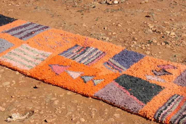 Abstract Orange Runner Rug - image 2