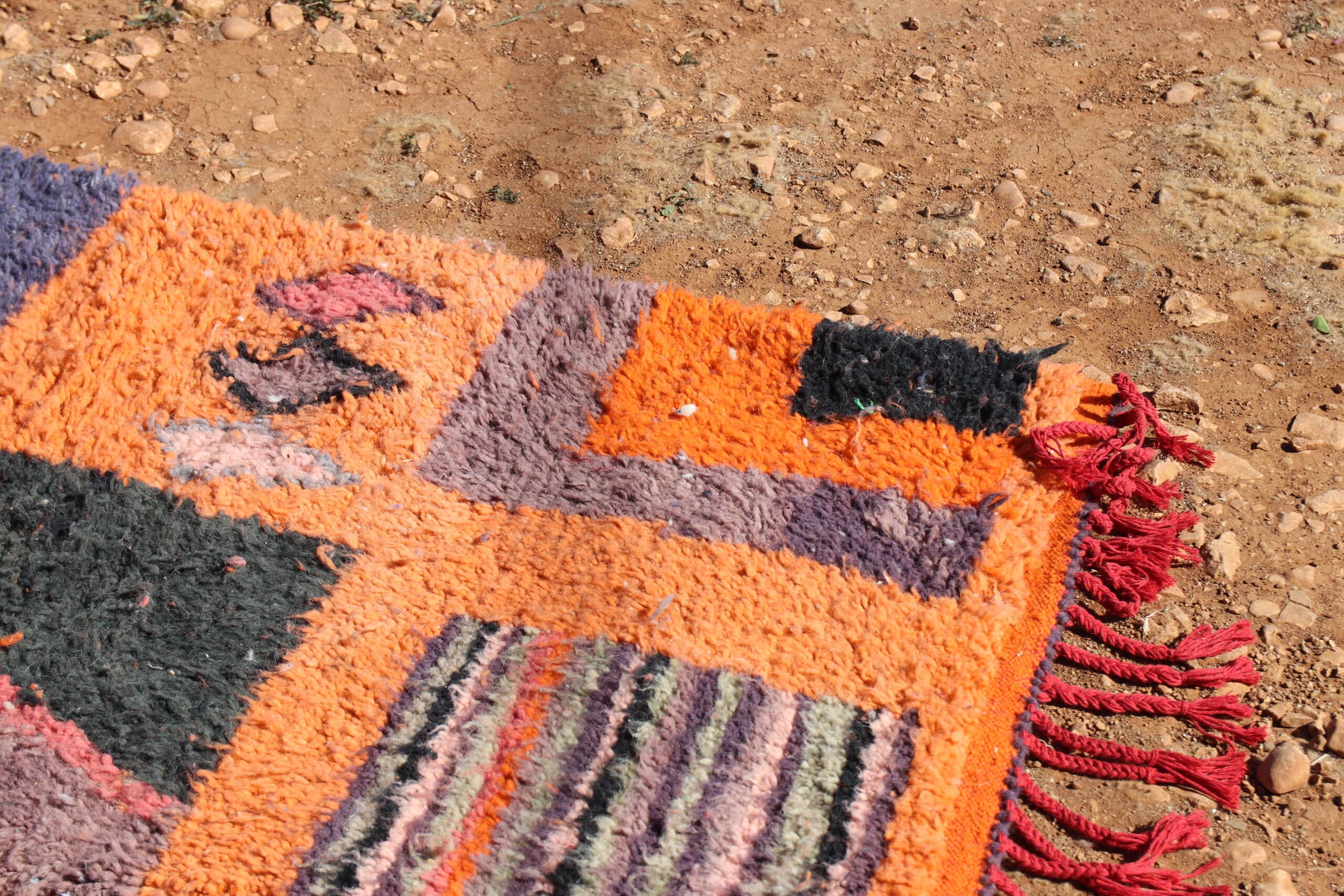 Abstract Orange Runner Rug - image 4