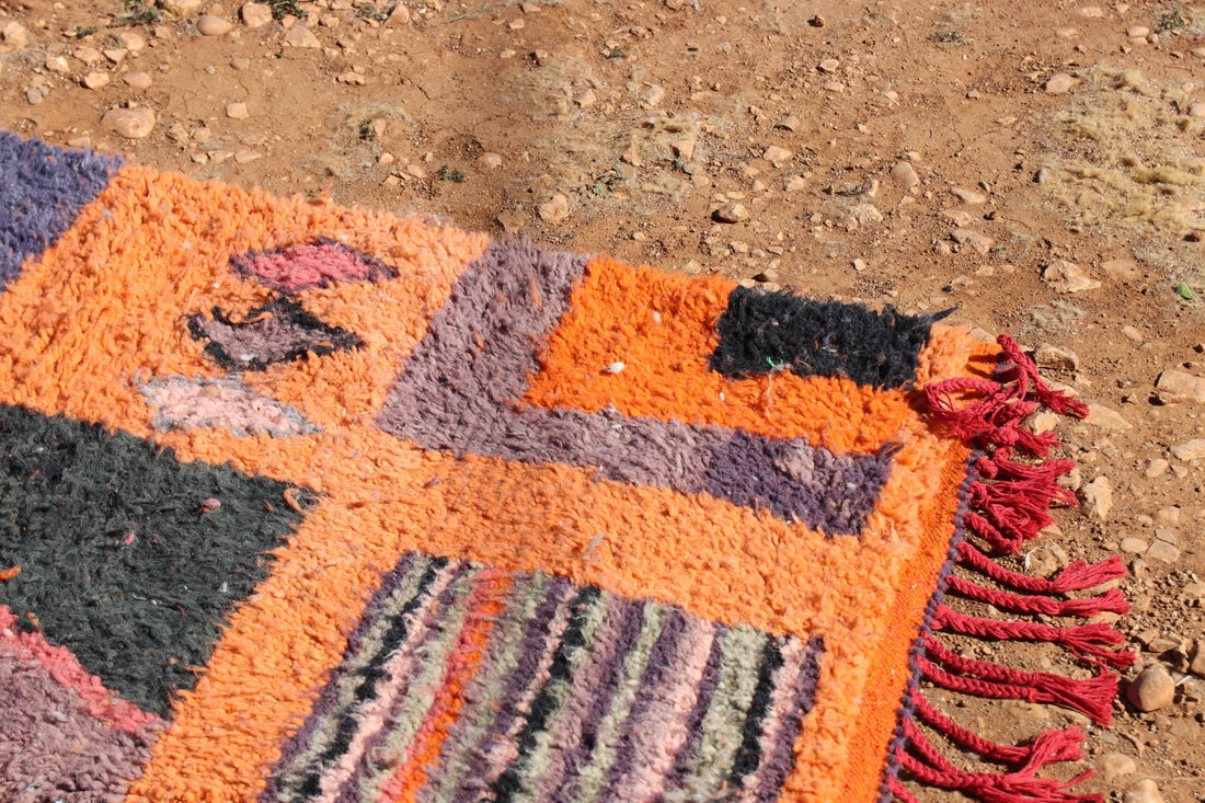 Abstract Orange Runner Rug - image 4