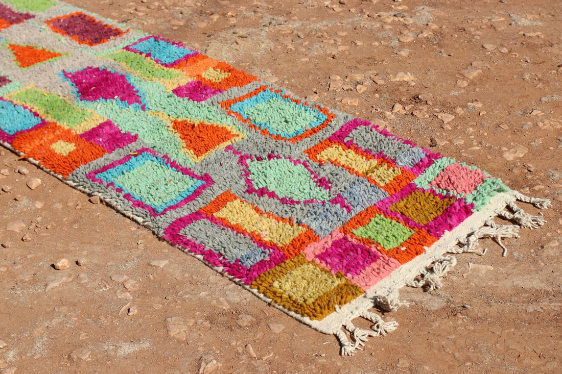 Wool Abstract Runner Rug - image 5