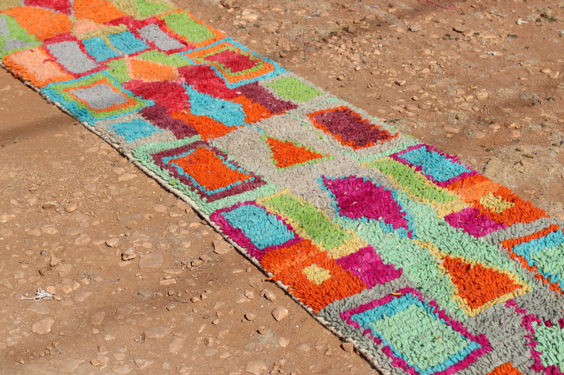 Wool Abstract Runner Rug - image 4
