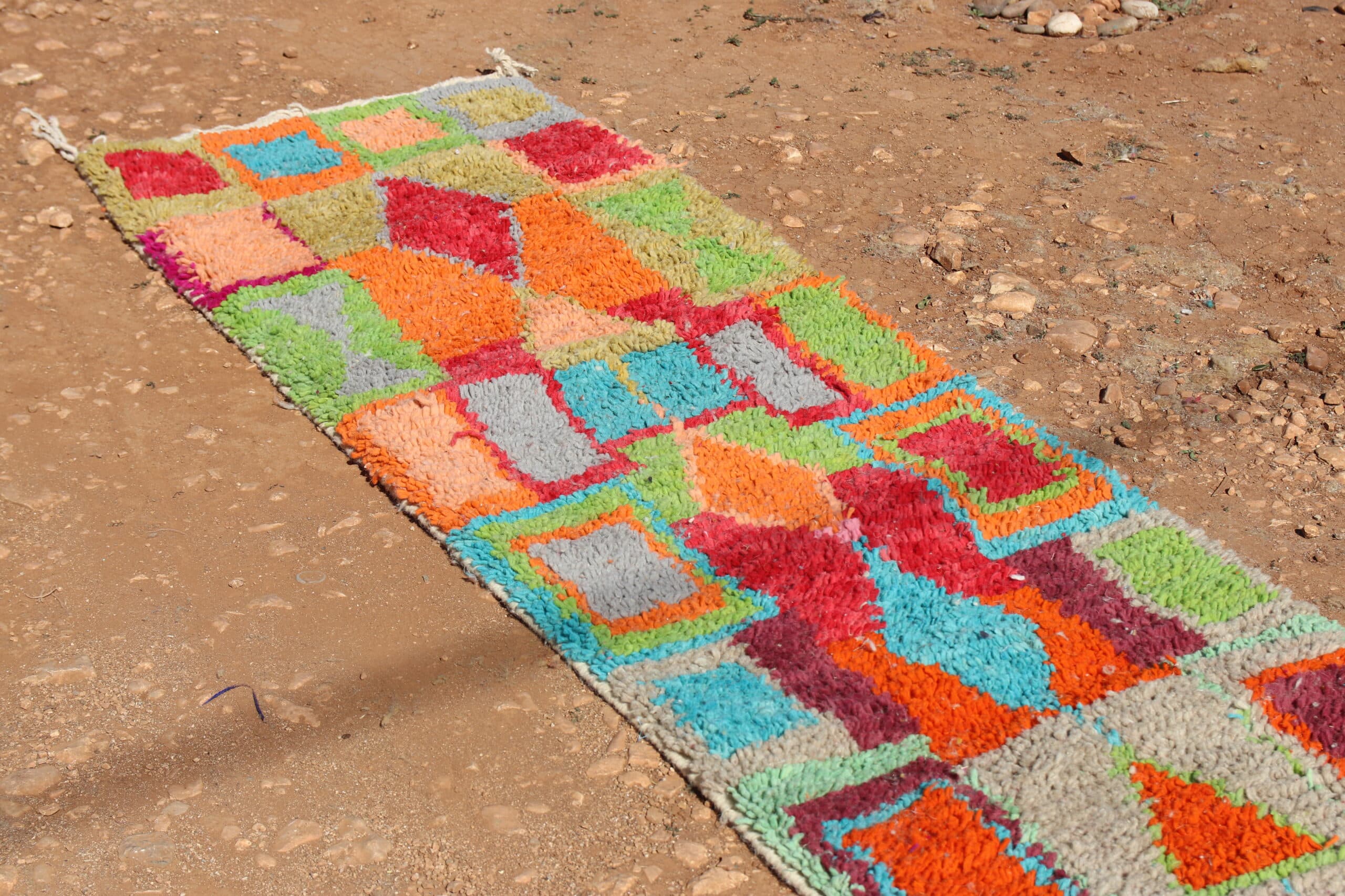 Wool Abstract Runner Rug - image 3