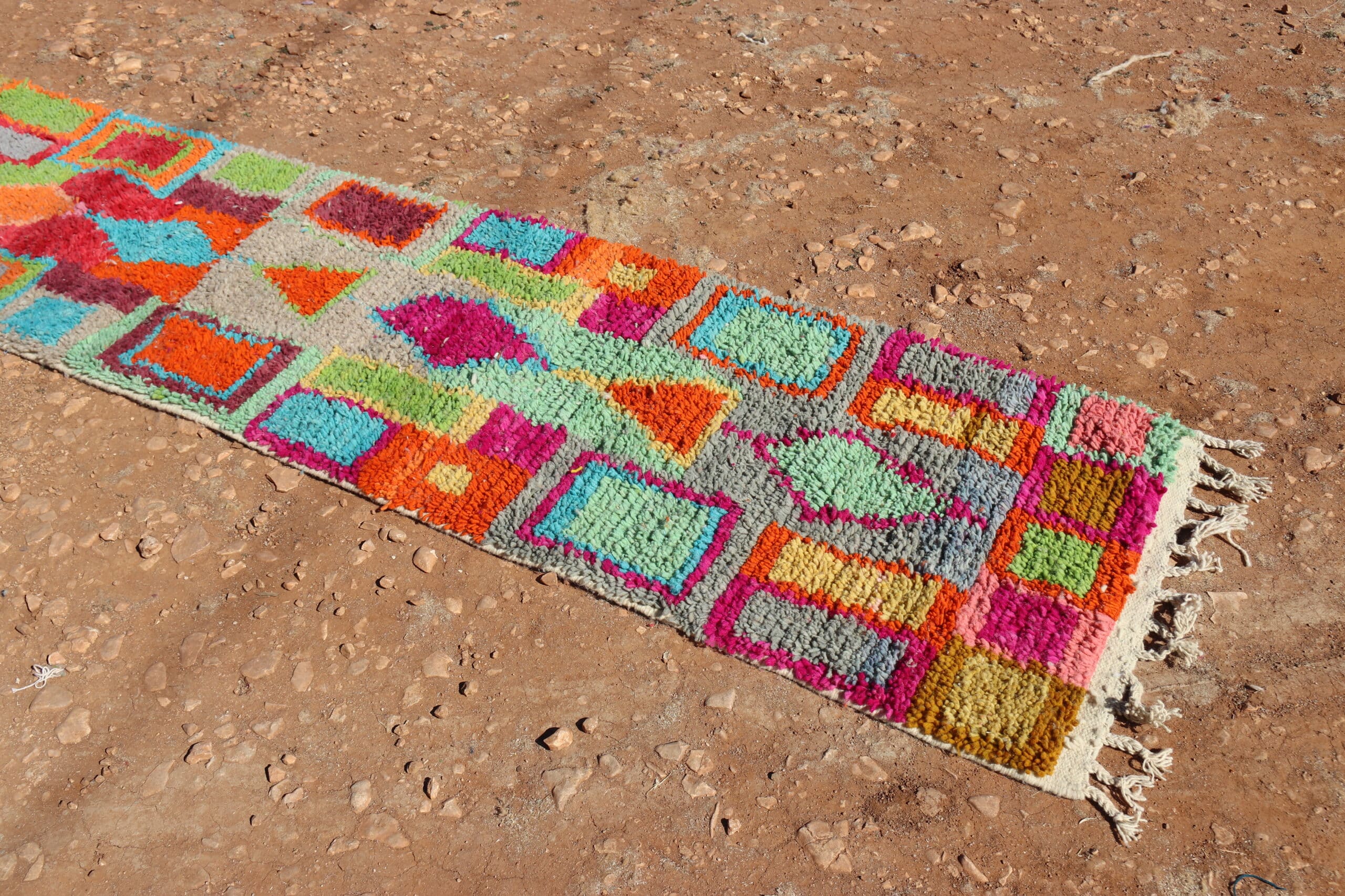 Wool Abstract Runner Rug - image 2