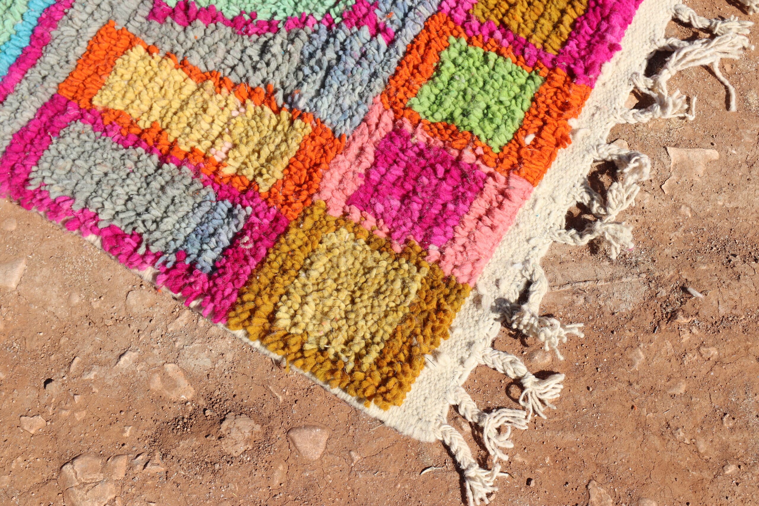 Wool Abstract Runner Rug - image 6