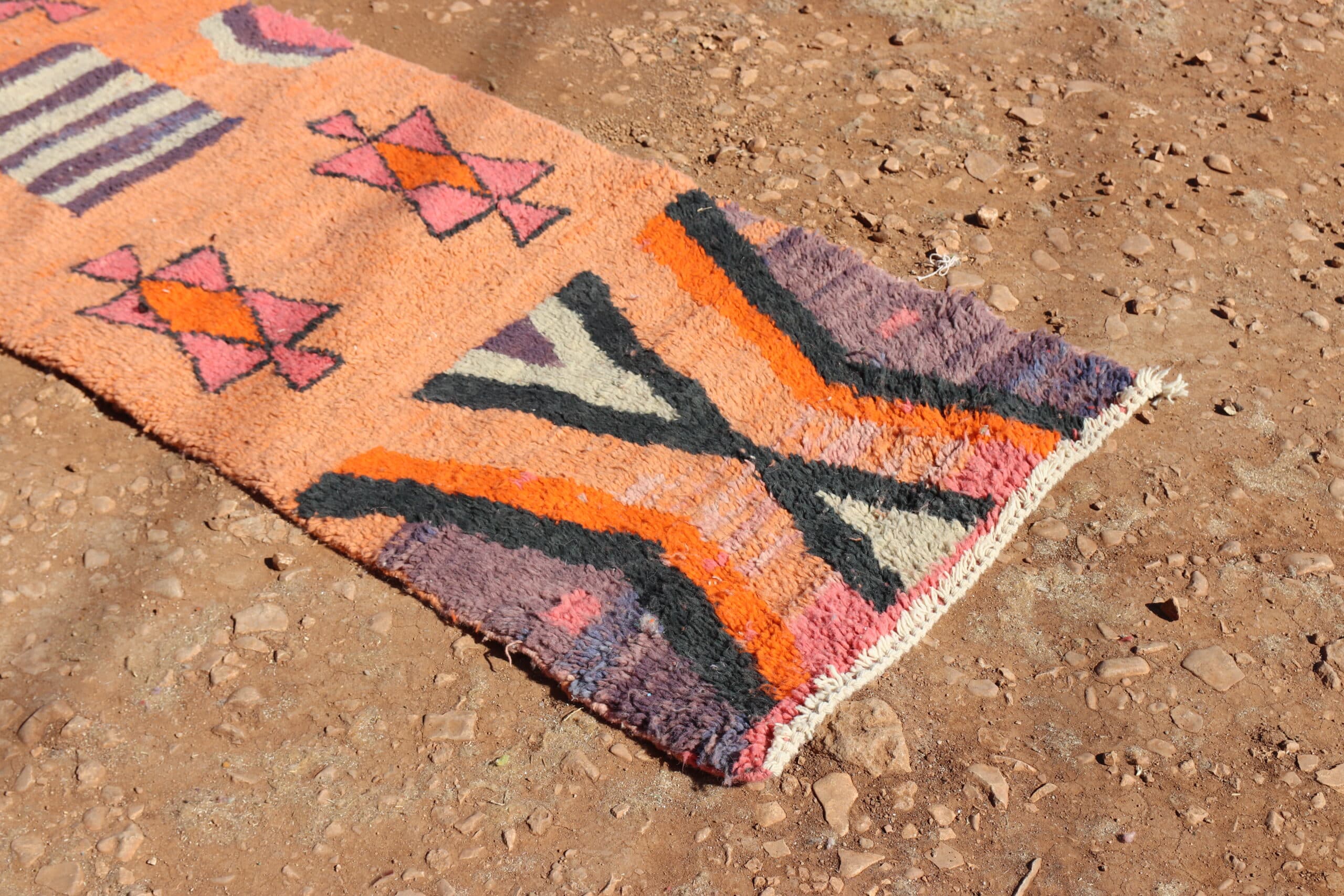 Berber Orange Runner Rug - image 5