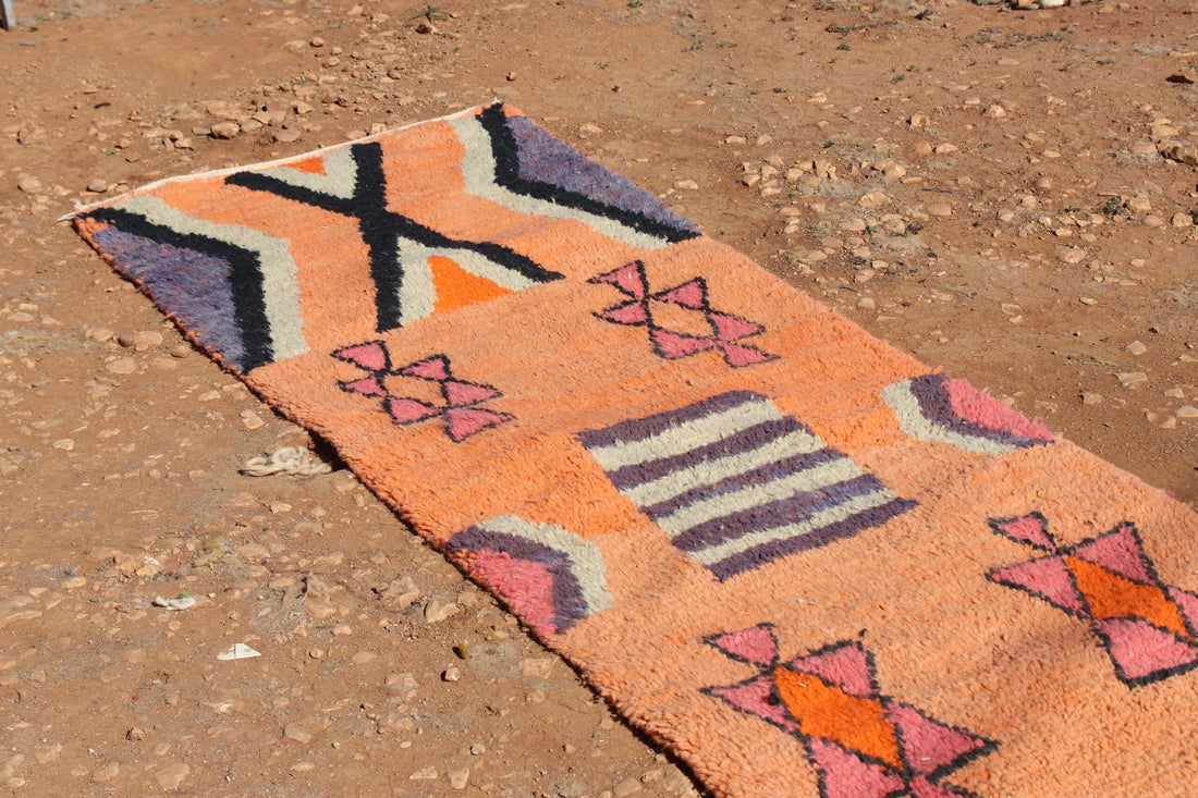 Berber Orange Runner Rug - image 4