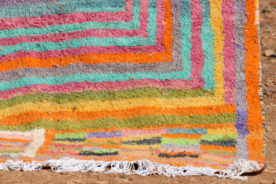 Handwoven Colorful Rug Moroccan Design - image 5