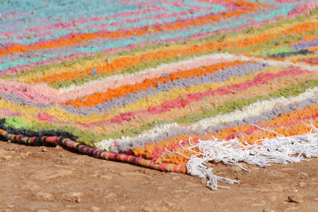 Handwoven Colorful Rug Moroccan Design - image 6