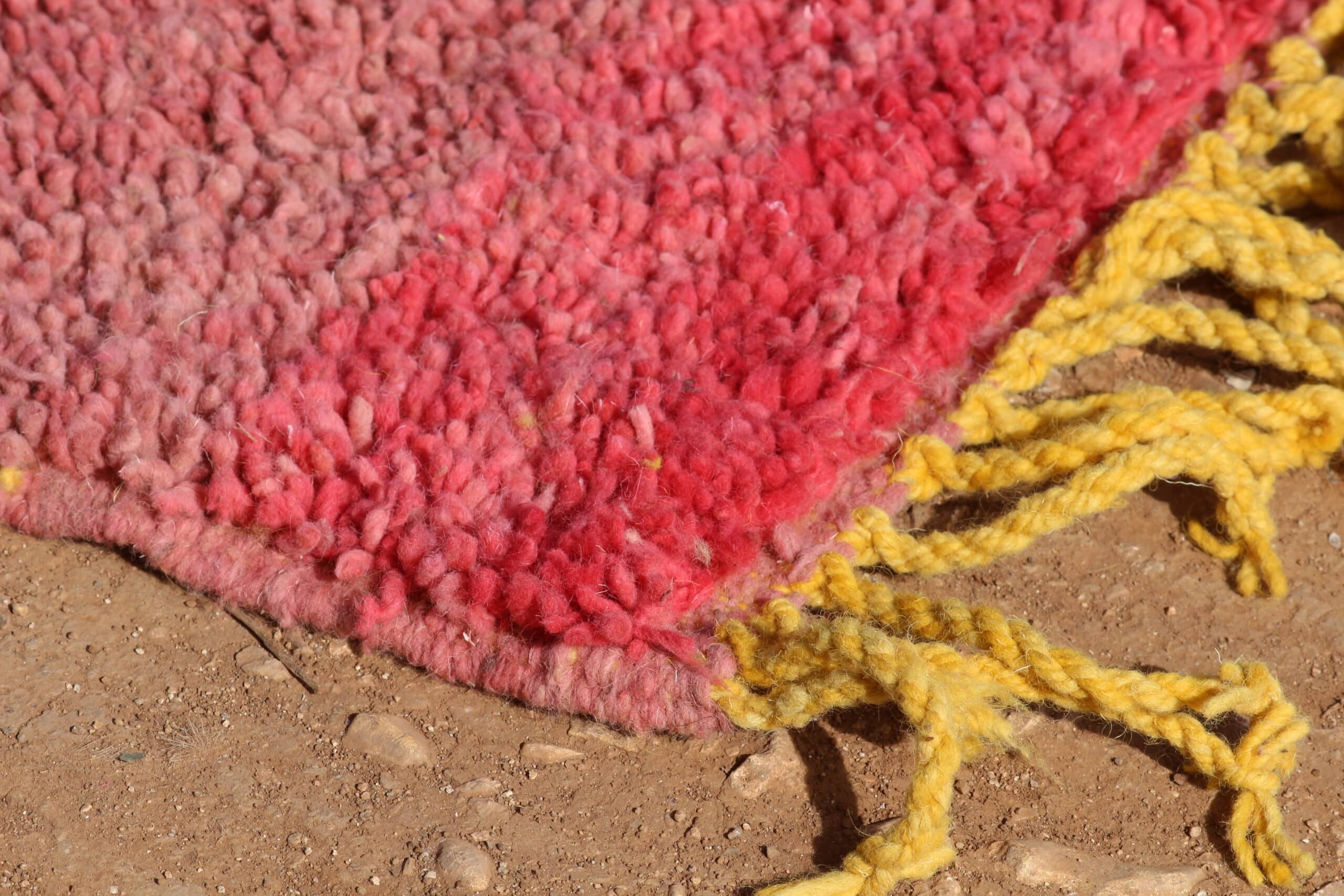 Handwoven Pink Rug Moroccan Minimalist Design - image 6