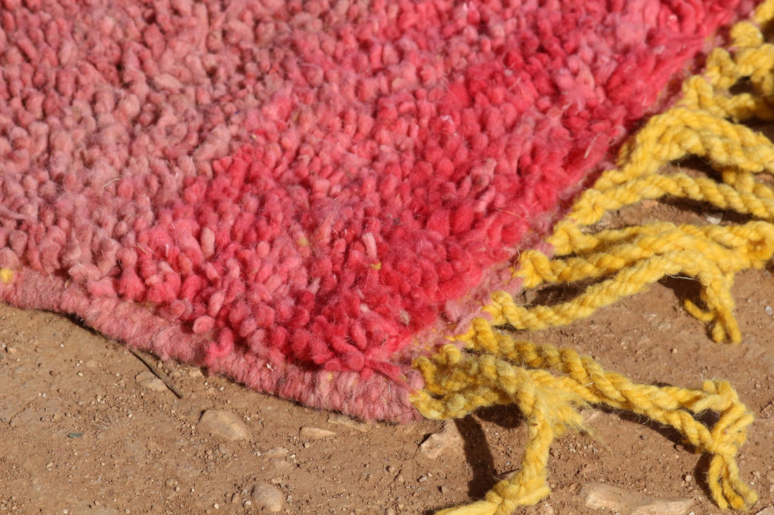 Handwoven Pink Rug Moroccan Minimalist Design - image 6