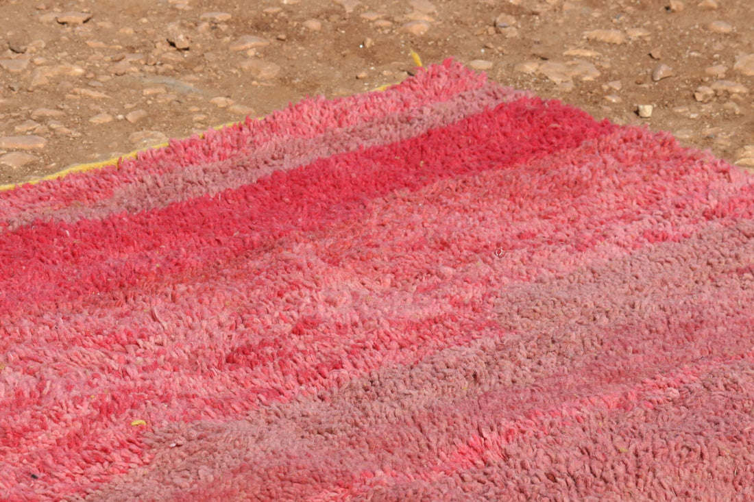Handwoven Pink Rug Moroccan Minimalist Design - image 2