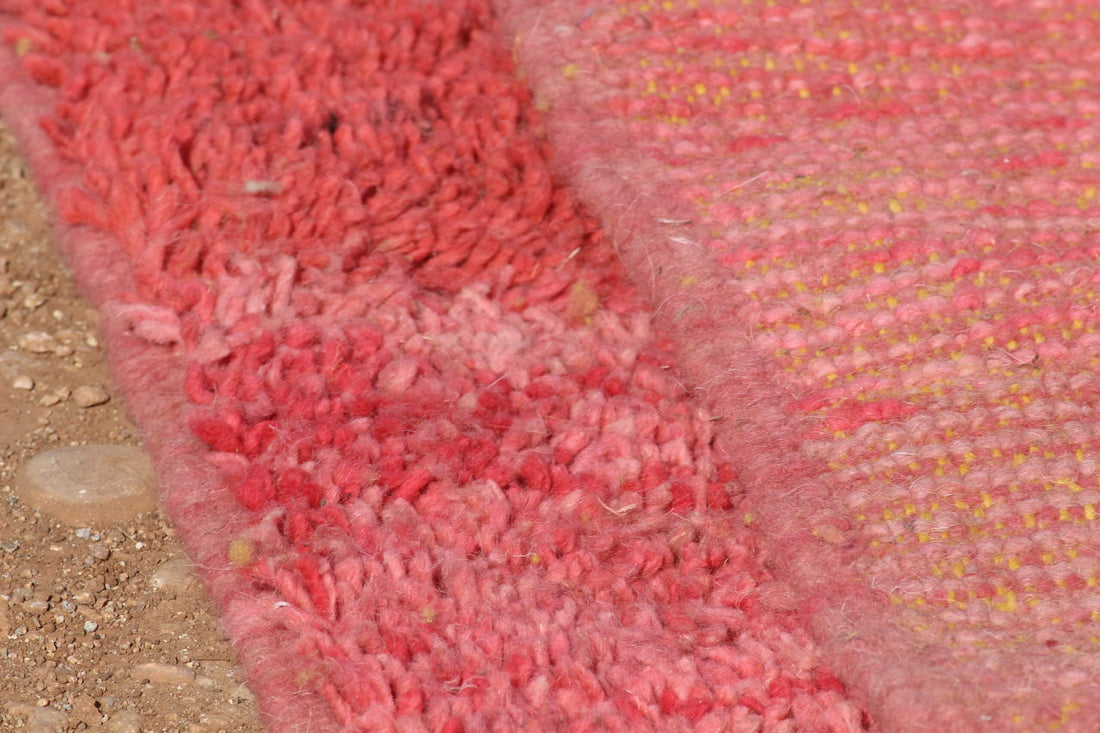 Handwoven Pink Rug Moroccan Minimalist Design - image 4