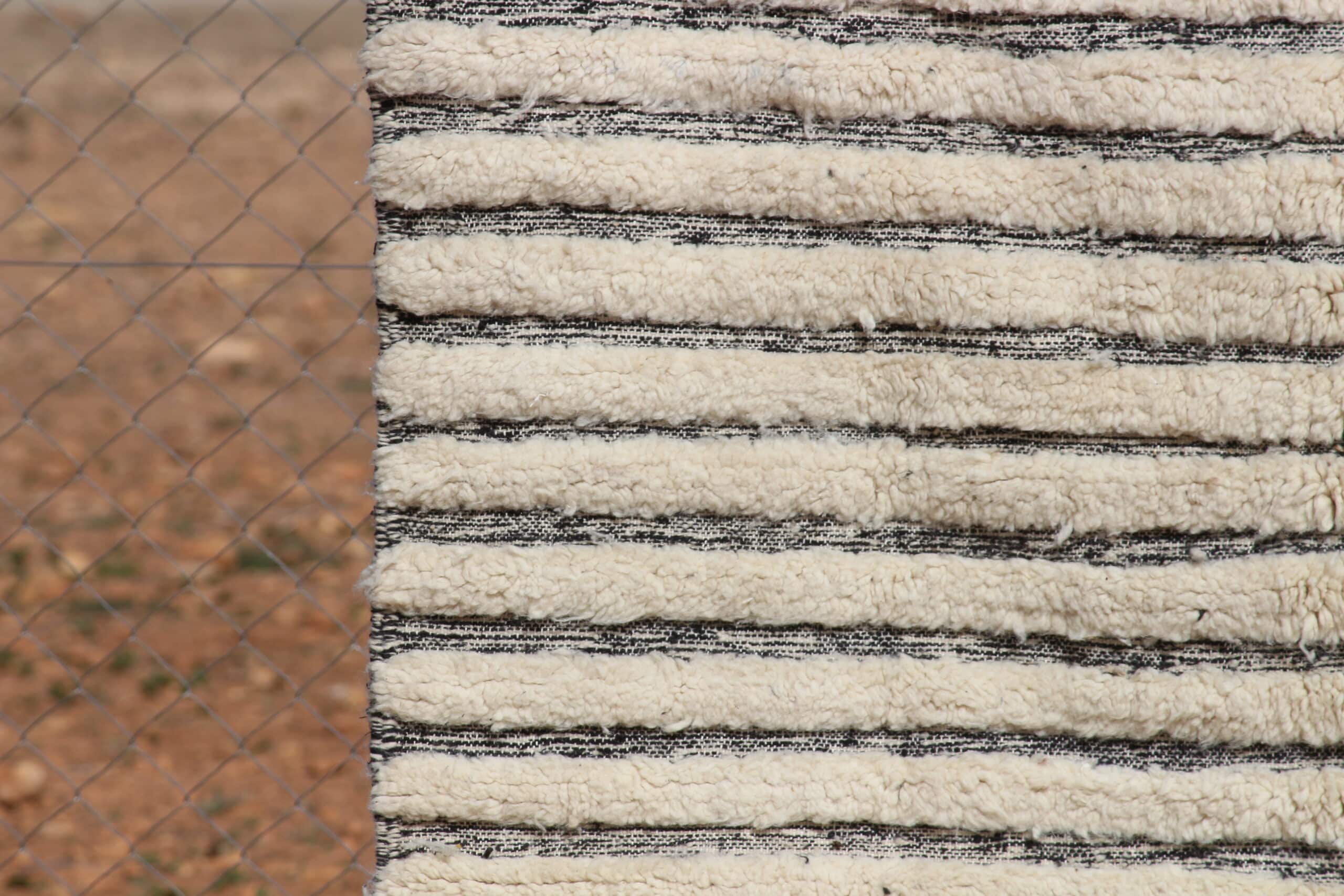 Handwoven White Rug - Minimalist Moroccan Style - image 3