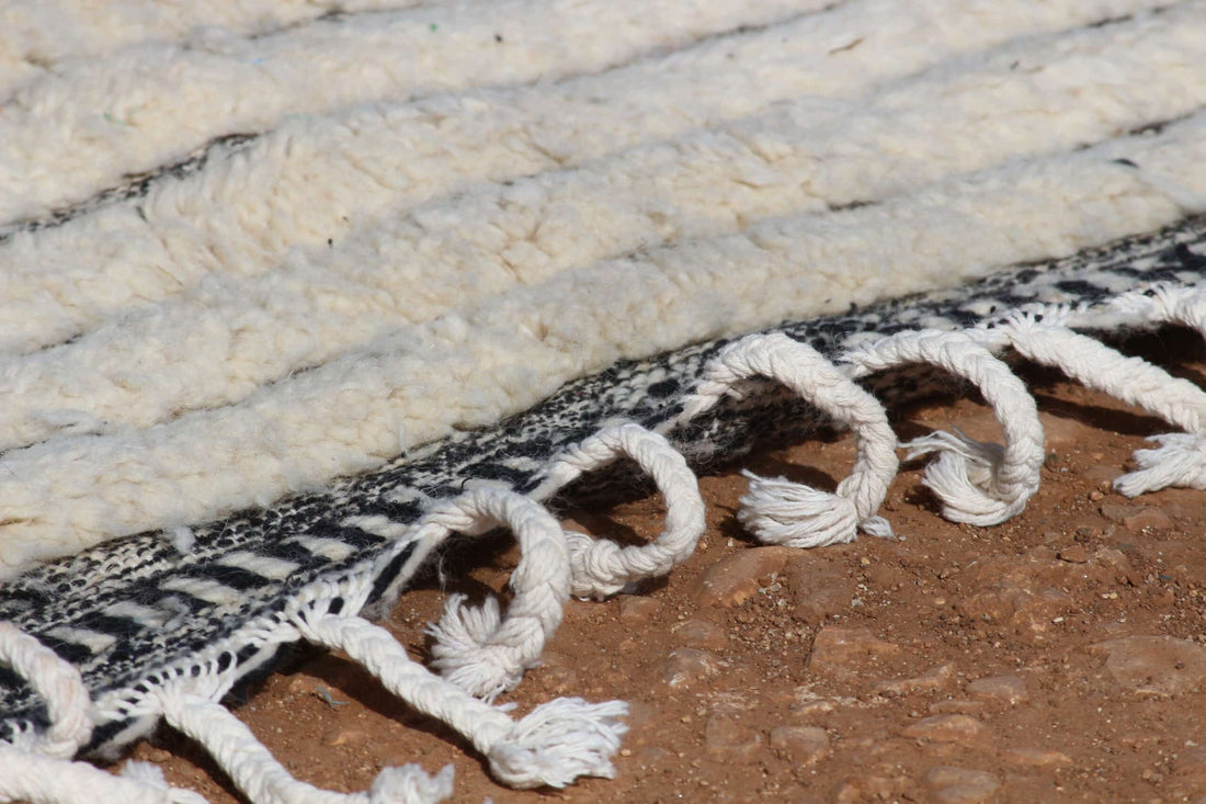 Handwoven White Rug - Minimalist Moroccan Style - image 6