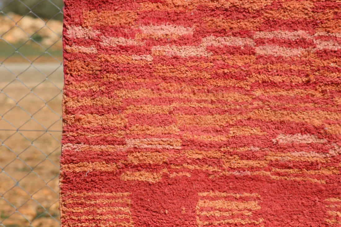 Handwoven Pink Rug - Moroccan Checkered Design - image 3